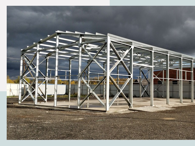 Двускатные ангары в Уссурийск от 619 руб. за квадрат